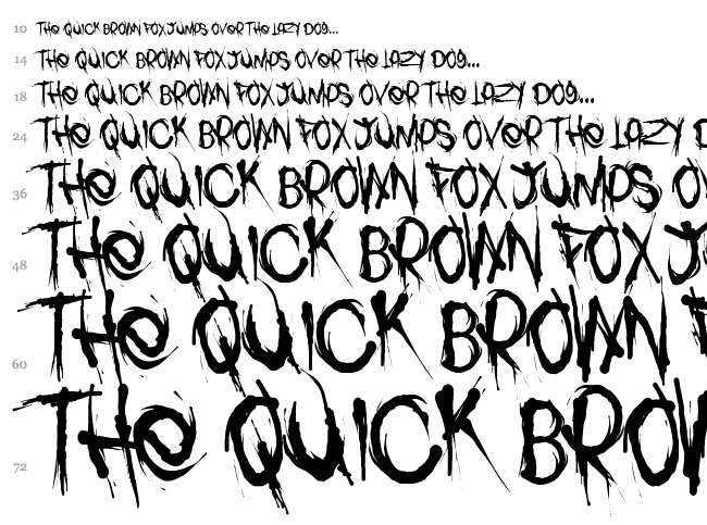 Pack of Wolves font waterfall